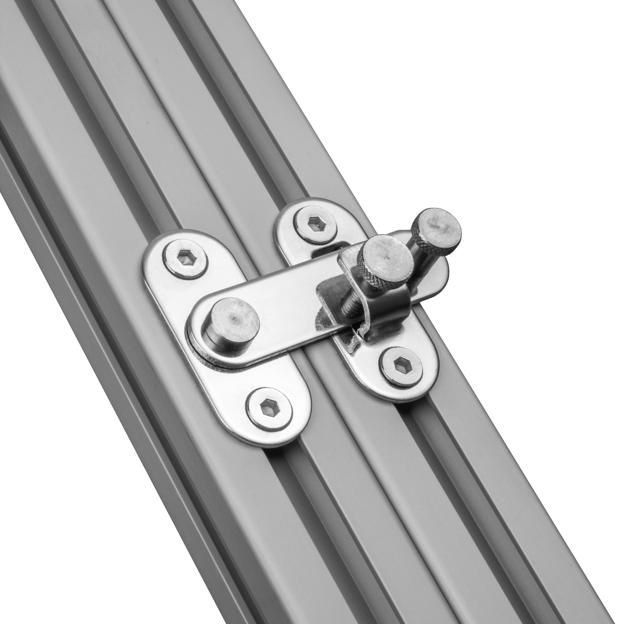 Türriegel Schwenkverriegelung Edelstahl Nut 8 für 30-er Profile - 1 Stück inkl. Verschraubung