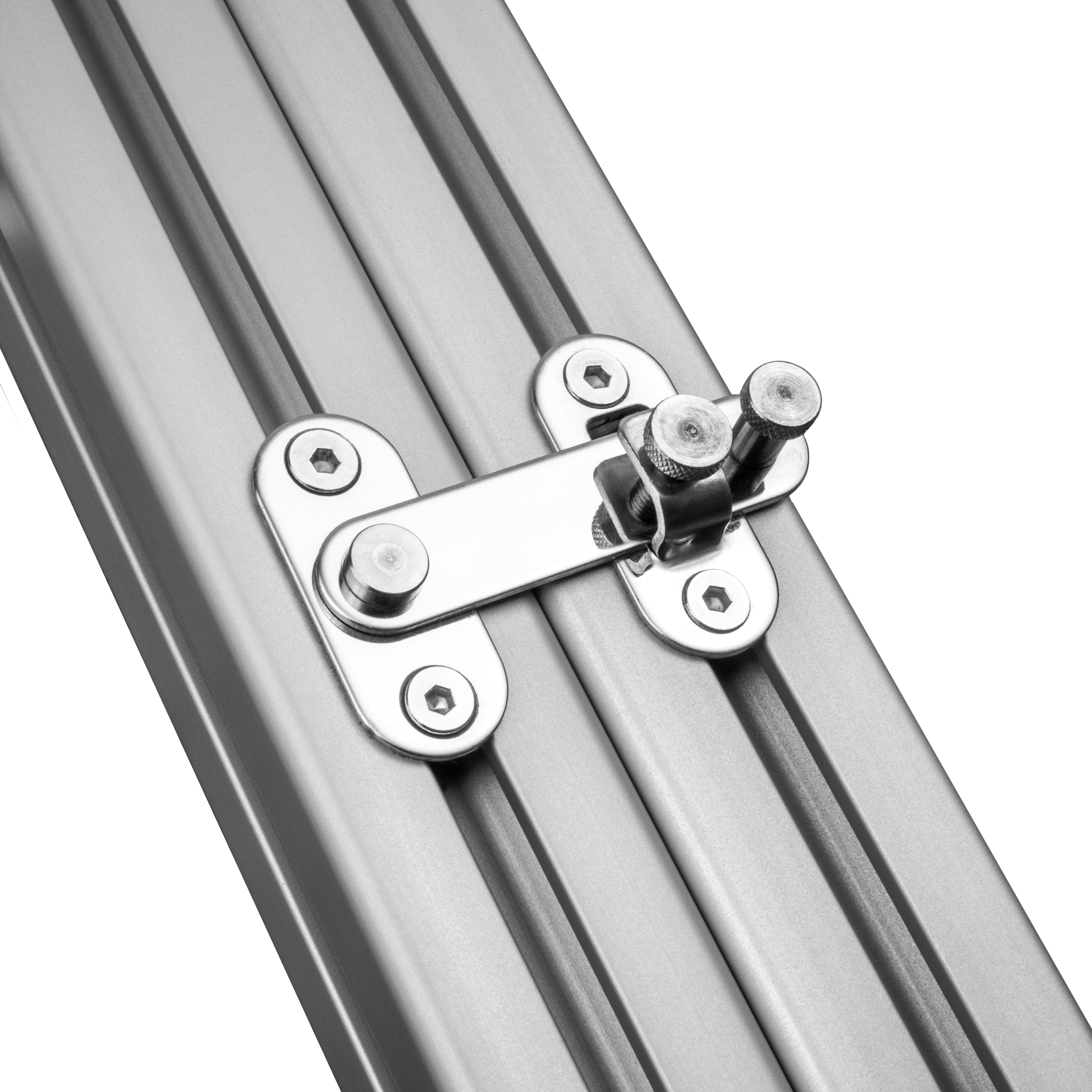 Türriegel Schwenkverriegelung Edelstahl Nut 8 für 40-er Profile - 1 Stück inkl. Verschraubung